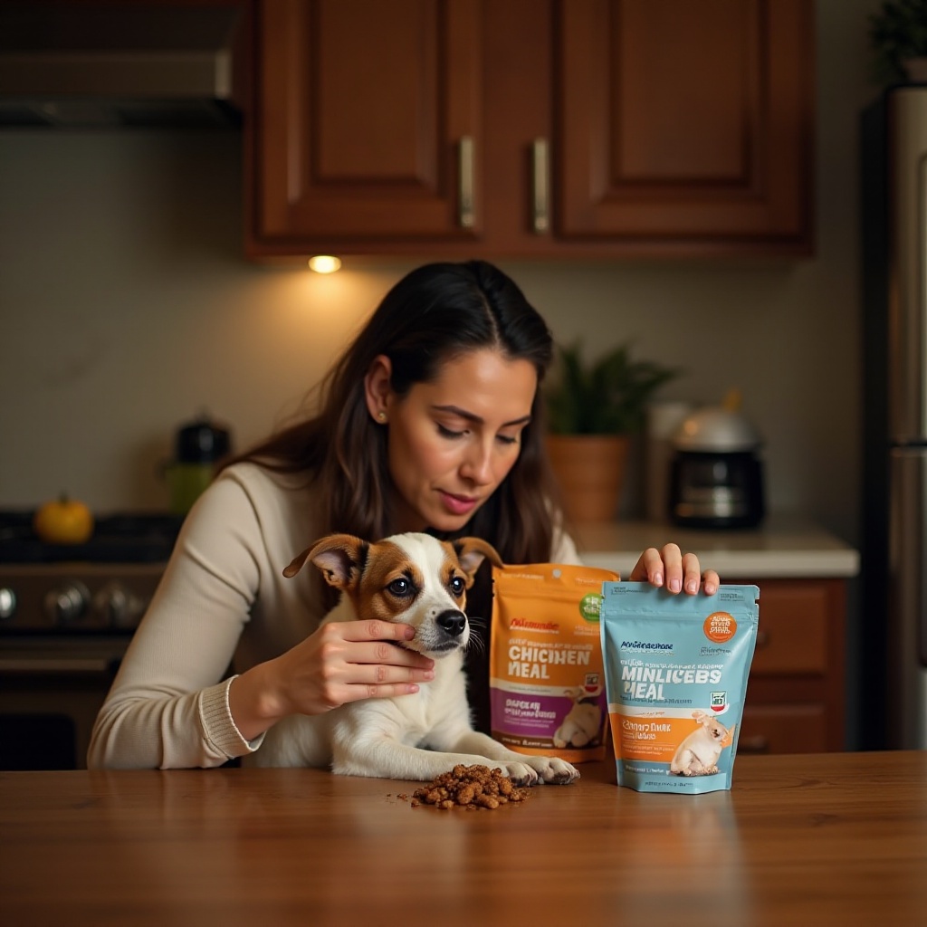 comida de pollo versus pollo en alimento para perros
