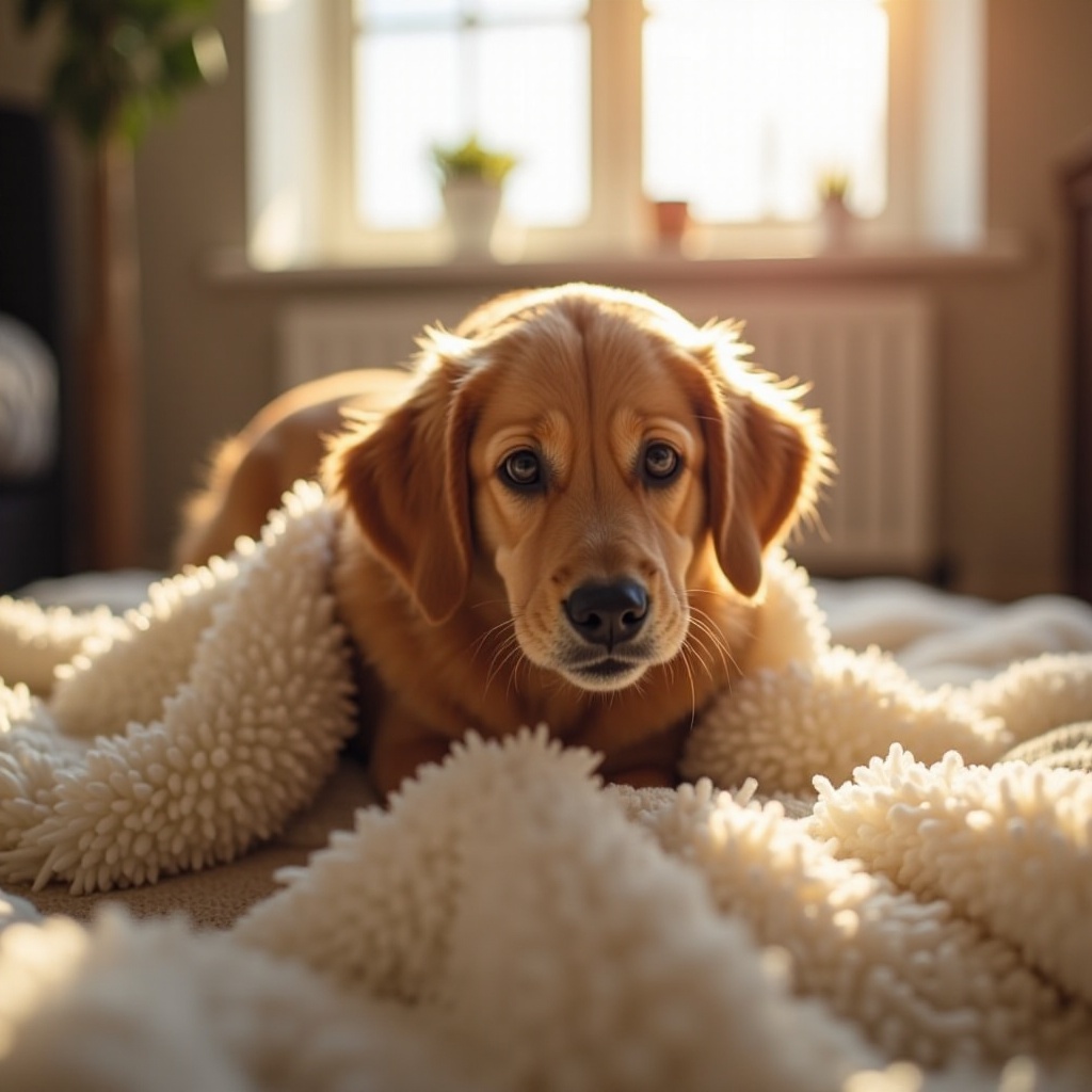 warum graben Hunde in Decken