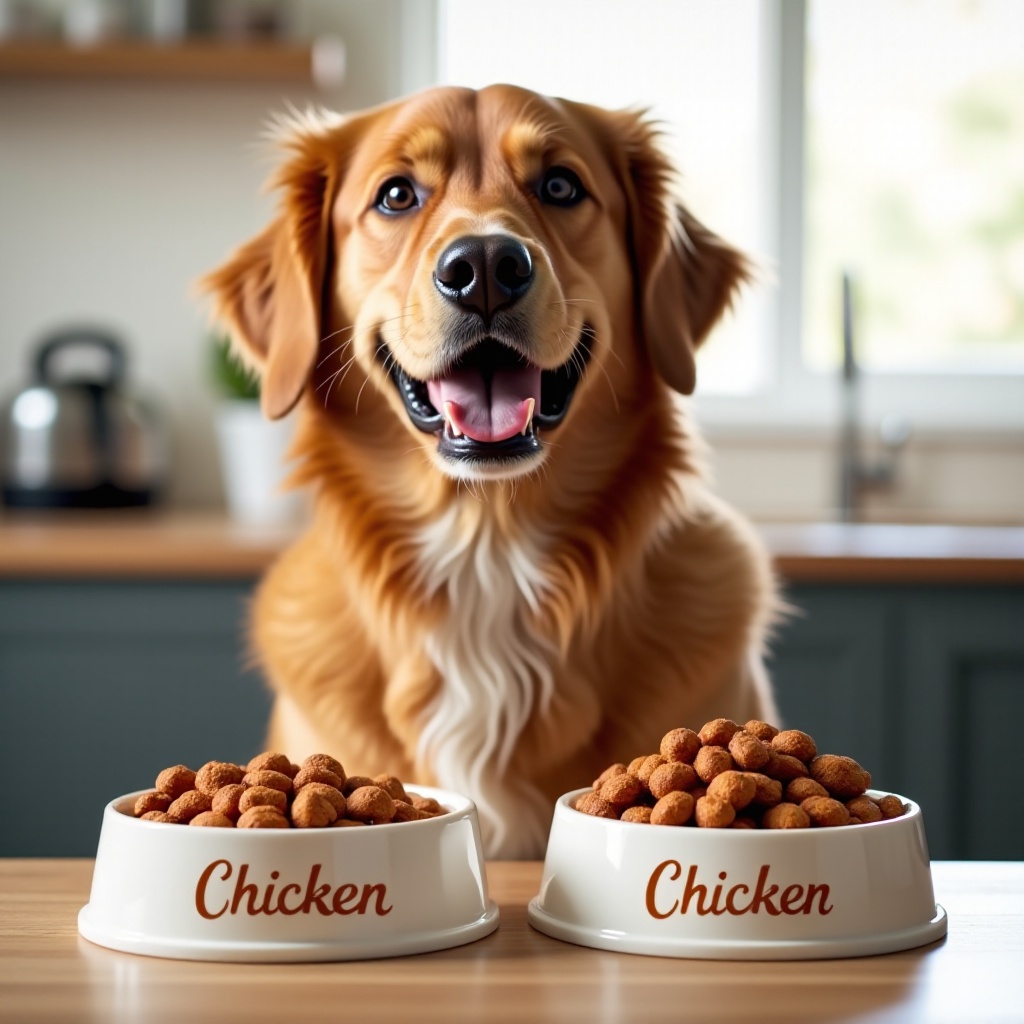 refeição de frango vs frango na comida para cães