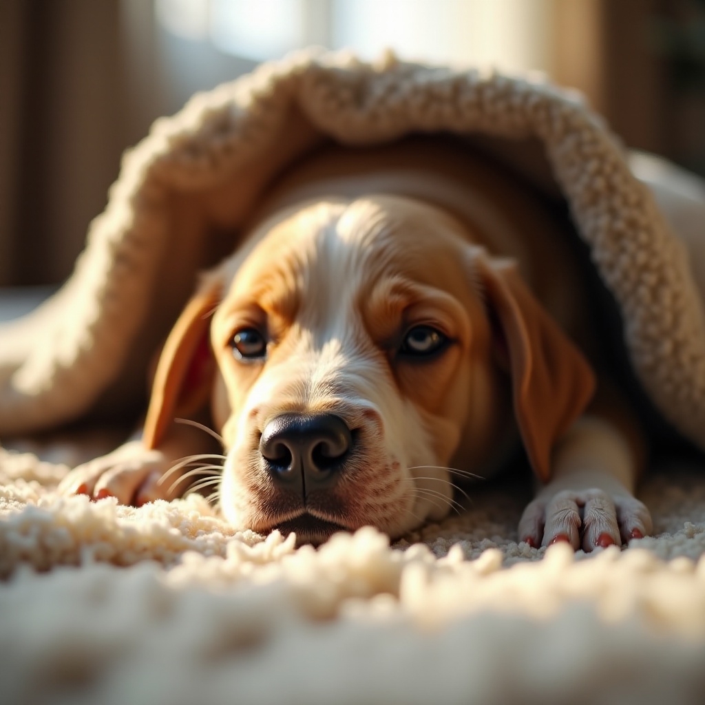 warum graben Hunde in Decken
